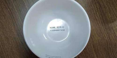 密胺餐具激光打標(biāo)---威斯邁紫外激光打標(biāo)機(jī)